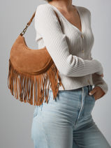 Schoudertas Velvet Milano Bruin velvet VE25064-vue-porte